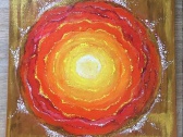 Prodejné-Mandala, slunce, tunel...- energetický obraz 50*60cm (plátno na rámu,akryl)